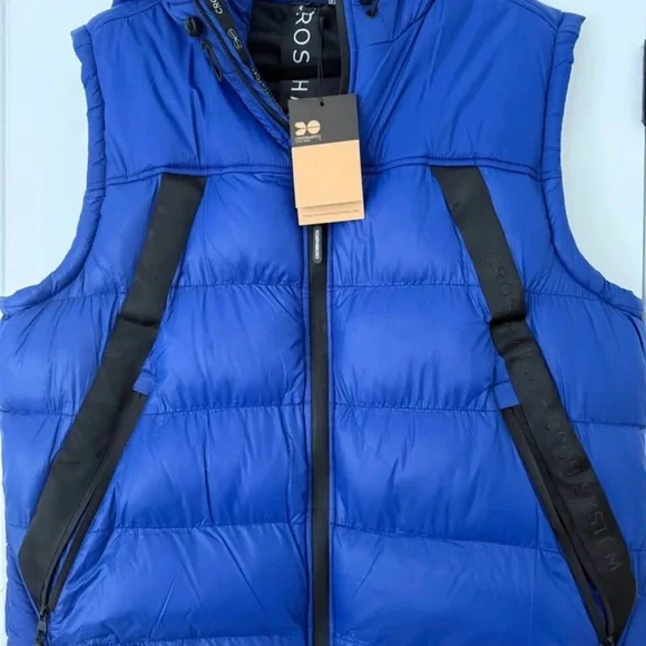 Royal Blue Puffer Vest XXL BNWT Crosshatch Craystore Gilet Lightweight Winter - Picture 2 of 3